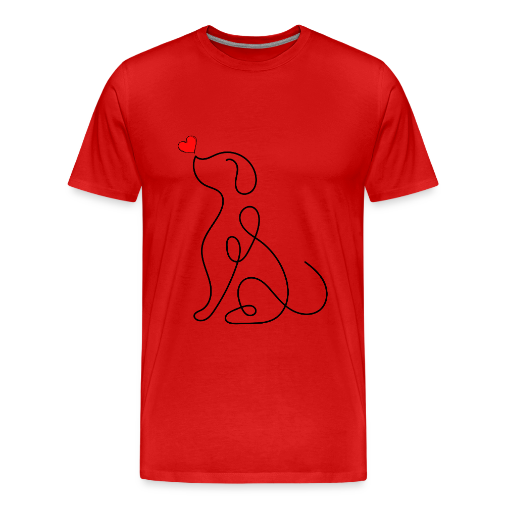 Dog men’s organic cotton T-Shirt - red
