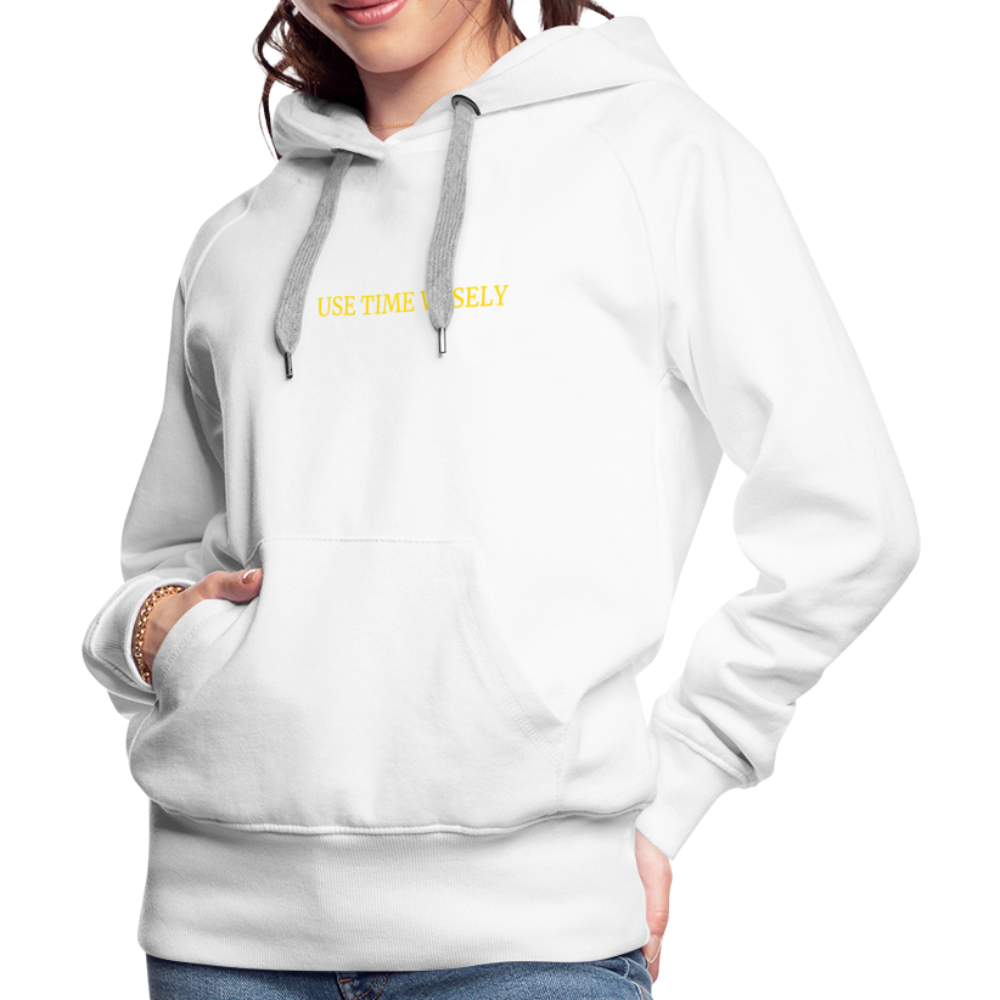 Time Wisdom Women’s Premium Hoodie - white