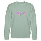 Pink Hummingbirds & Rose women's Organic cotton Sweatshirt - aloe