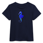 Seahorse Baby Organic T-Shirt - navy
