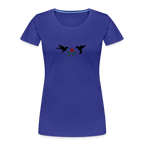 Hummingbirds & Rose women’s organic cotton T-Shirt - royal blue