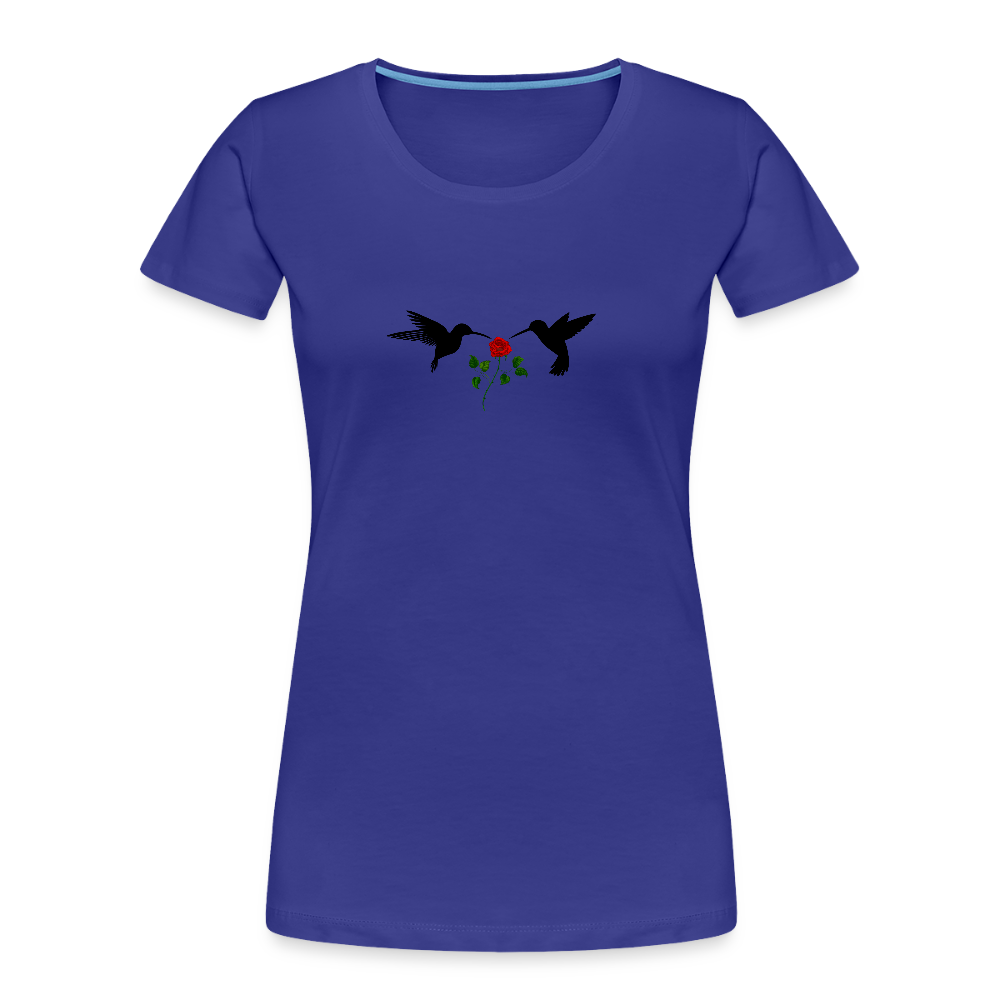 Hummingbirds & Rose women’s organic cotton T-Shirt - royal blue