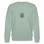 Wolf minimalist organic cotton women's sweatshirt - aloe