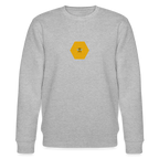 Bee & honeycomb organic cotton women's sweatshirt - heather grey
