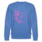 Butterflies women's organic cotton sweatshirt - bright blue