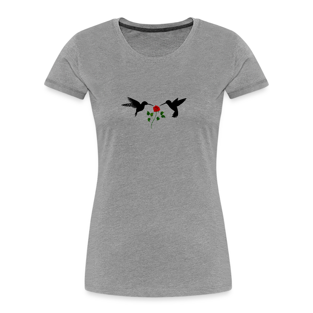 Hummingbirds & Rose women’s organic cotton T-Shirt - heather grey