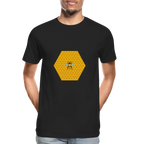 Bee & Honeycomb Men’s Organic Cotton T-Shirt - black