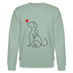 Dog women's organic cotton sweatshirt - aloe