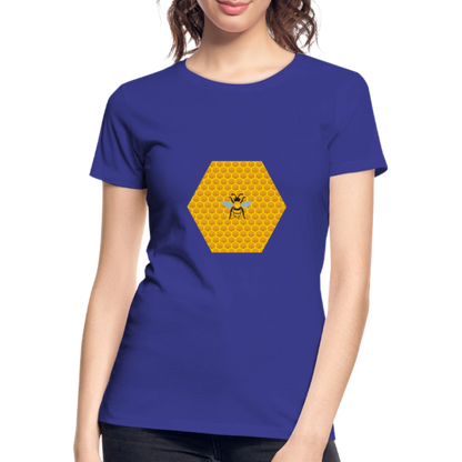 Bee & Honeycomb Women’s Organic Cotton T-Shirt - royal blue