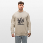 Wolves men's organic cotton sweatshirt - beige