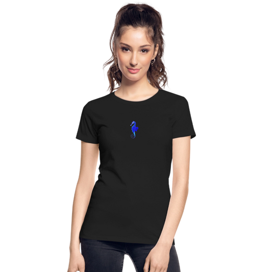Seahorse minimalist Women’s organic cotton T-Shirt - black