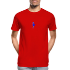 Seahorse minimalist men’s organic  cotton T-Shirt - red