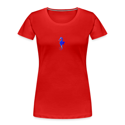 Seahorse minimalist Women’s organic cotton T-Shirt - red
