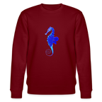 Seahorse organic cotton men's sweatshirt - burgundy