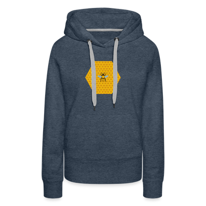 Bee & Honeycomb women’s premium hoodie - heather denim