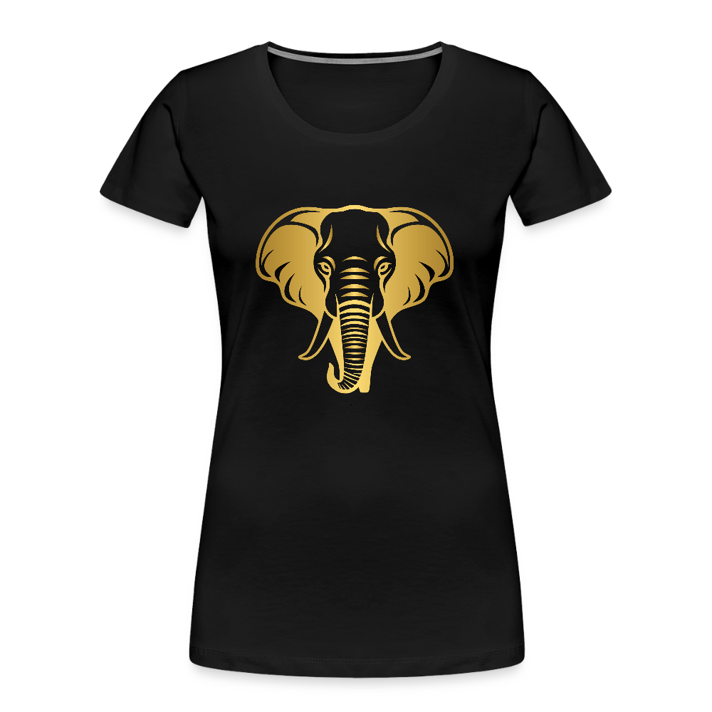 Elephant women’s Organic cotton T-Shirt - black
