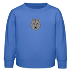 Wolf minimalist organic cotton Kids’ Sweatshirt - carolina blue