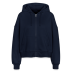 Elemental Boxy Women’s Organic Zip Hoodie - navy