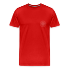 White flower of life men’s organic cotton T-Shirt - red