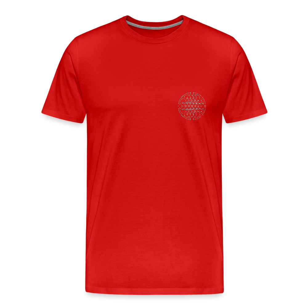 White flower of life men’s organic cotton T-Shirt - red