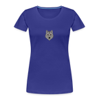 Wolf minimalist women’s organic cotton T-Shirt - royal blue