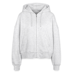 Elemental Boxy Women’s Organic Zip Hoodie - heather white