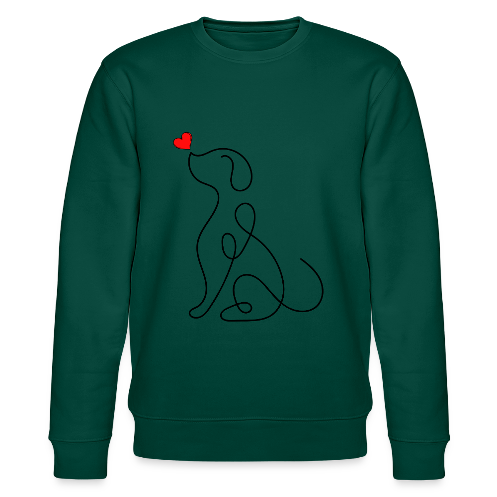 Dog men's organic cotton sweatshirt - forest