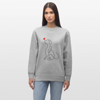 Dog women's organic cotton sweatshirt - heather grey