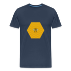 Bee & Honeycomb Men’s Organic Cotton T-Shirt - navy