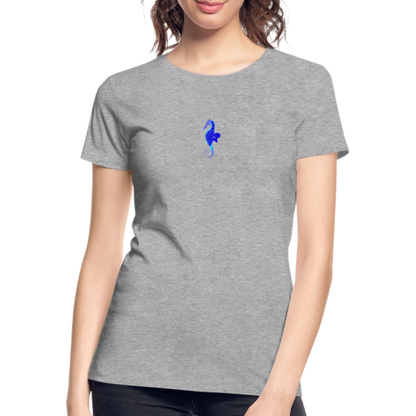 Seahorse minimalist Women’s organic cotton T-Shirt - heather grey