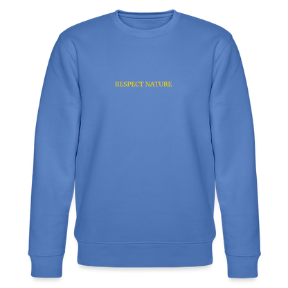 Respect nature organic cotton men's sweatshirt - bright blue