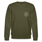 White flower of life organic cotton women's sweatshirt - khaki