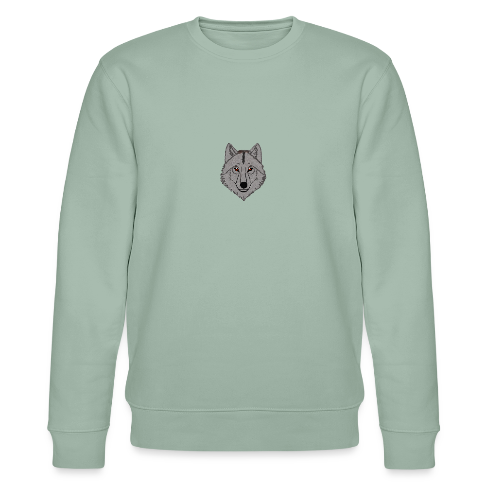 Wolf minimalist Organic cotton sweatshirt - aloe