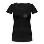White flower of life women’s organic cotton T-Shirt - black