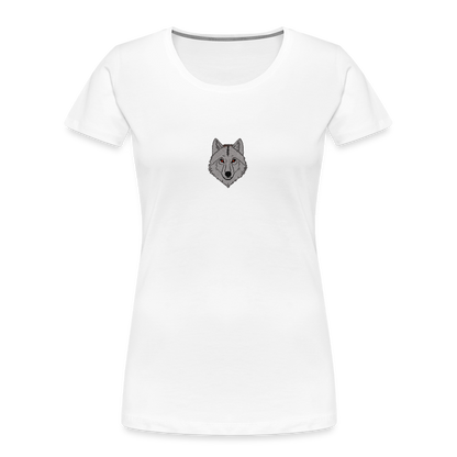 Wolf minimalist women’s organic cotton T-Shirt - white