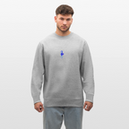 Seahorse minimalist organic cotton men's sweatshirt - heather grey