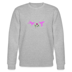 Pink Hummingbirds & Rose women's Organic cotton Sweatshirt - heather grey