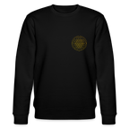 Golden flower of life organic cotton women's sweatshirt - black