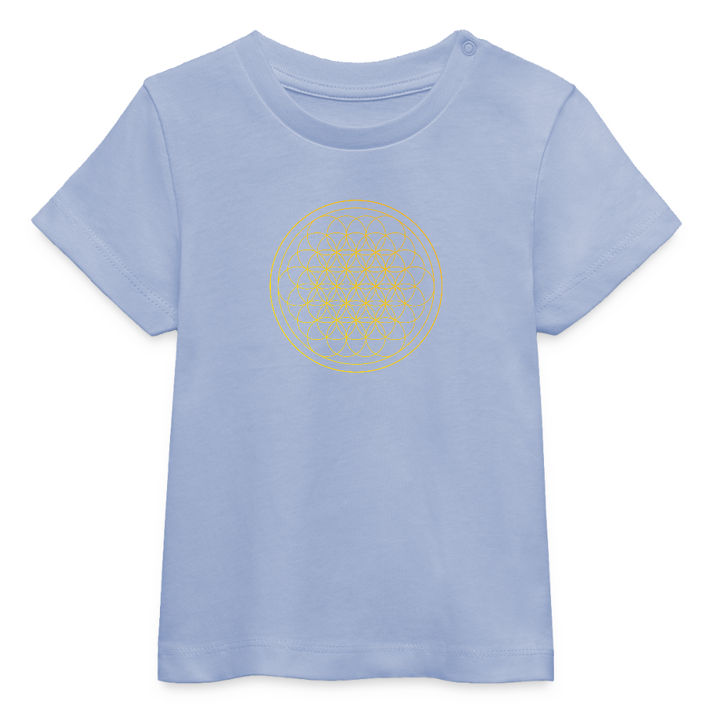 Golden flower of life Baby Organic T-Shirt - sky