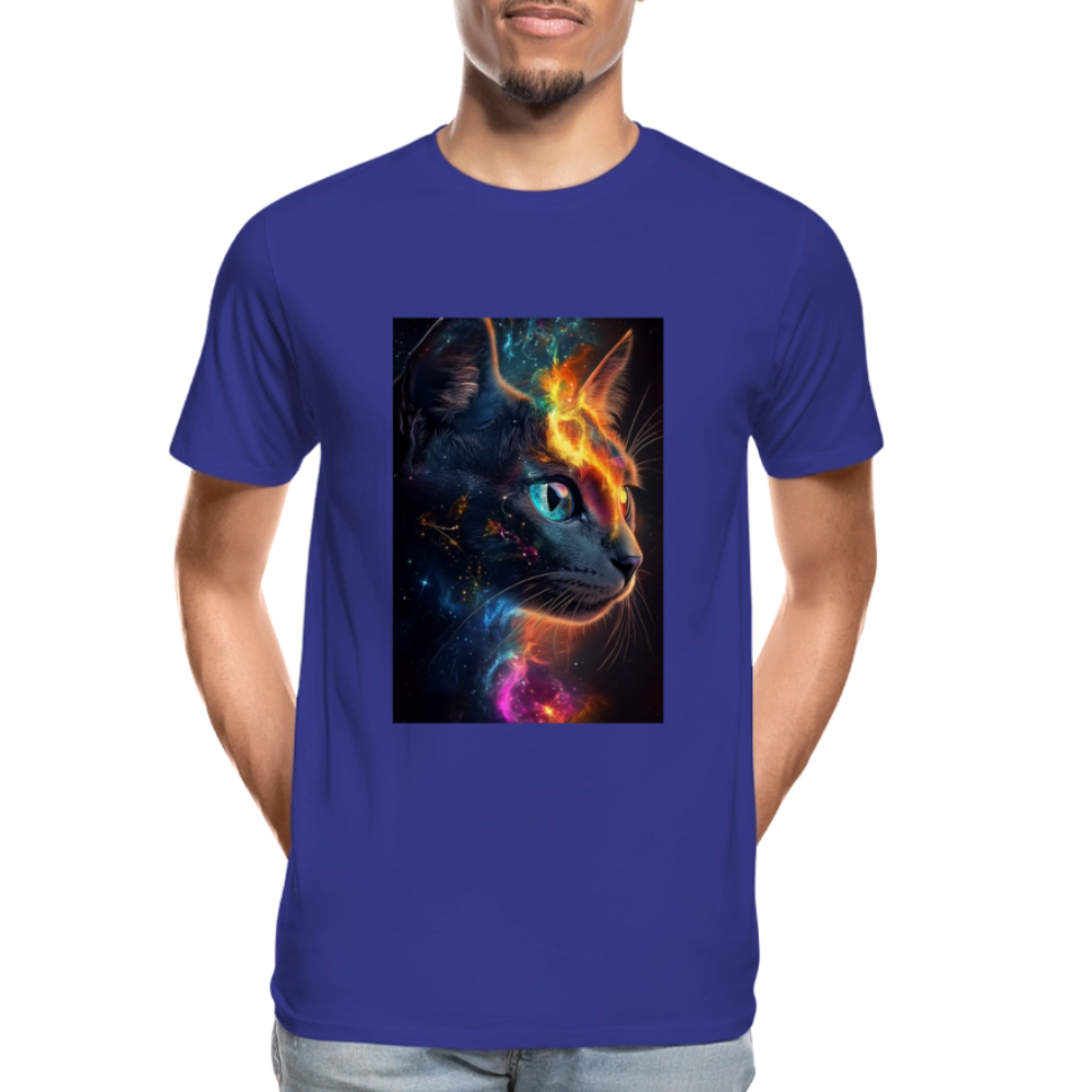 Cat men’s organic cotton T-Shirt - royal blue