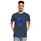 Seahorse Men’s Premium Organic  Cotton T-Shirt - navy