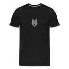 Wolf minimalist men’s  organic cotton T-Shirt - black