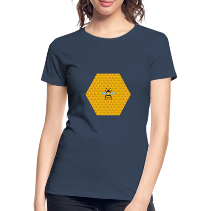 Bee & Honeycomb Women’s Organic Cotton T-Shirt - navy