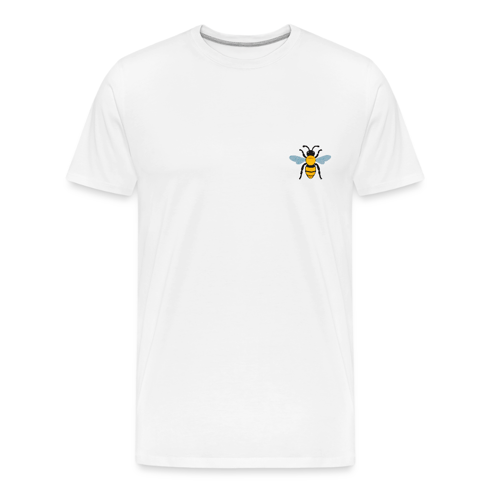 Bee Men’s Premium Organic T-Shirt - white