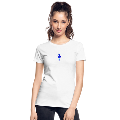 Seahorse minimalist Women’s organic cotton T-Shirt - white