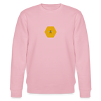 Bee & honeycomb organic cotton women's sweatshirt - cotton pink