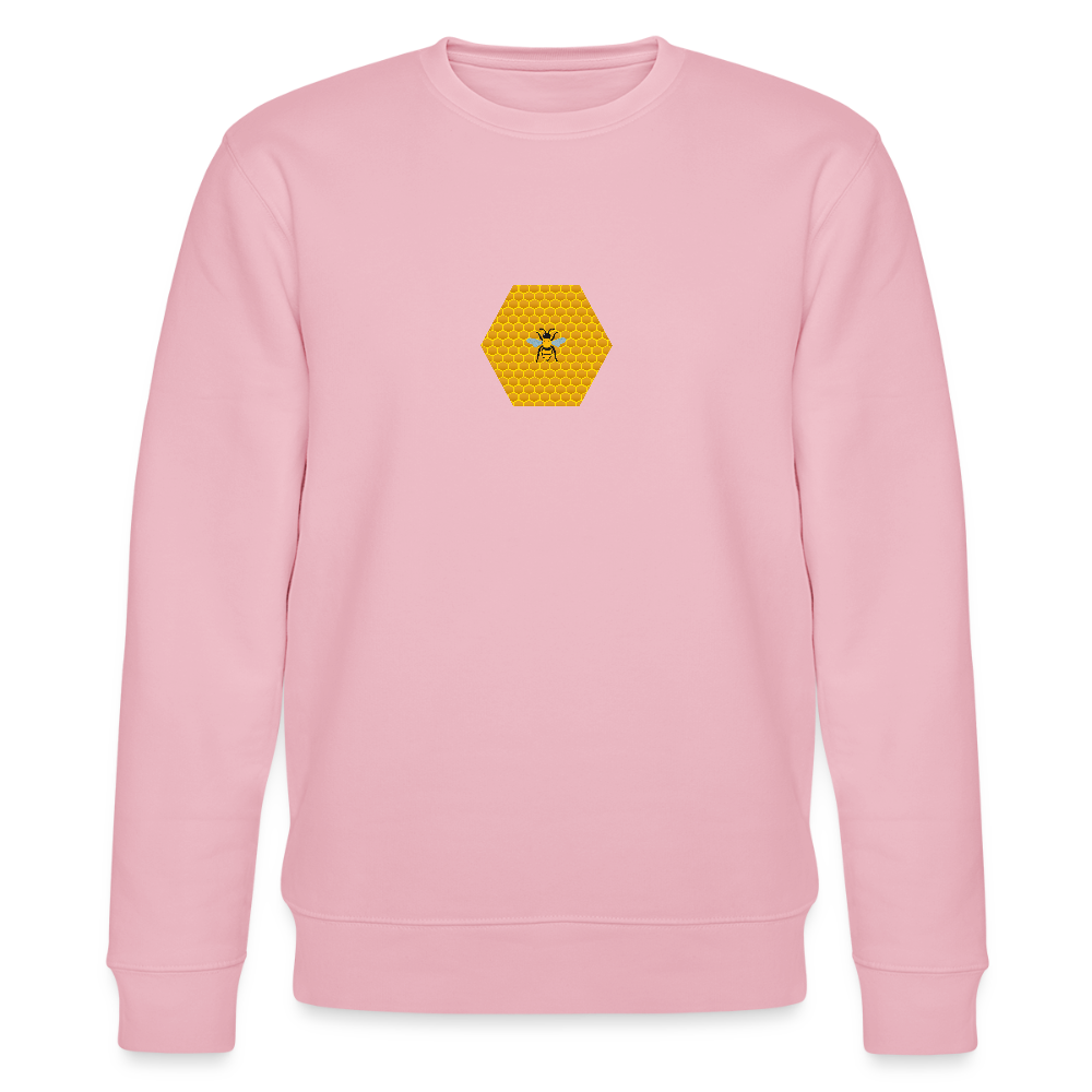 Bee & honeycomb organic cotton women's sweatshirt - cotton pink
