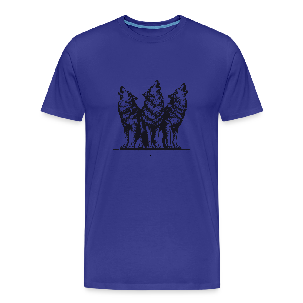 Wolves men’s Organic cotton T-Shirt - royal blue
