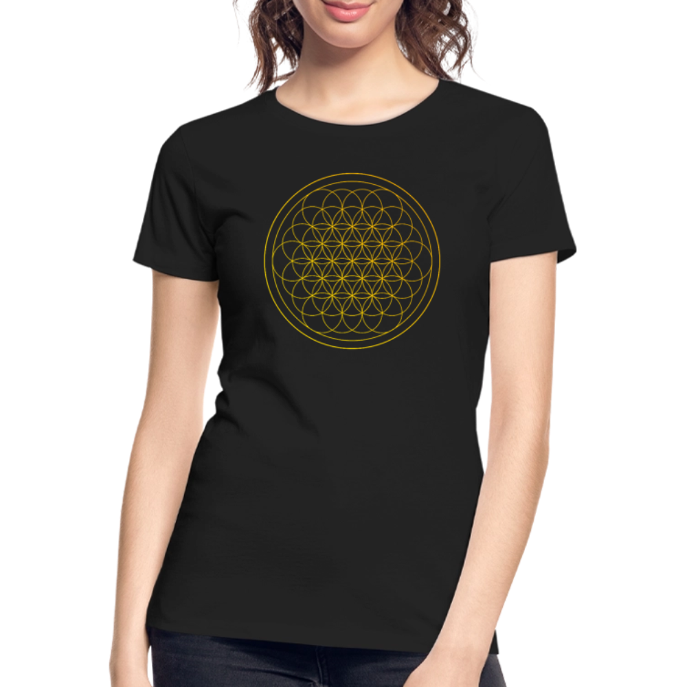 Flower of Life Women’s Premium Organic Cotton T-Shirt - black