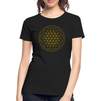 Flower of Life Women’s Premium Organic Cotton T-Shirt - black